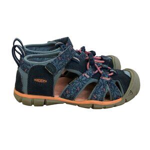 Keen Seacamp CNX Girls Kid Hiking Sandal Blue Pink Beach Summer 10 US 27/28 EU